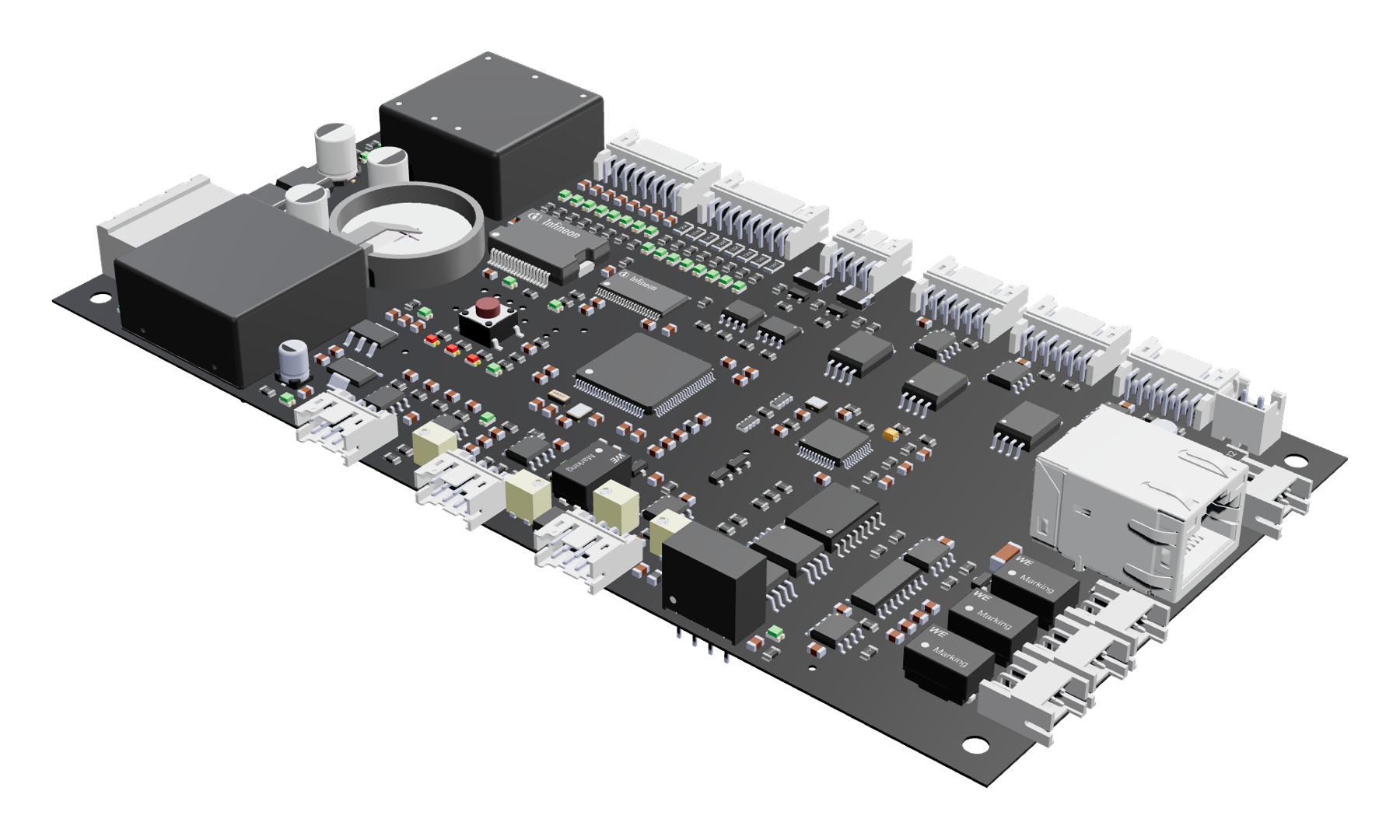 3D render of the laser control card