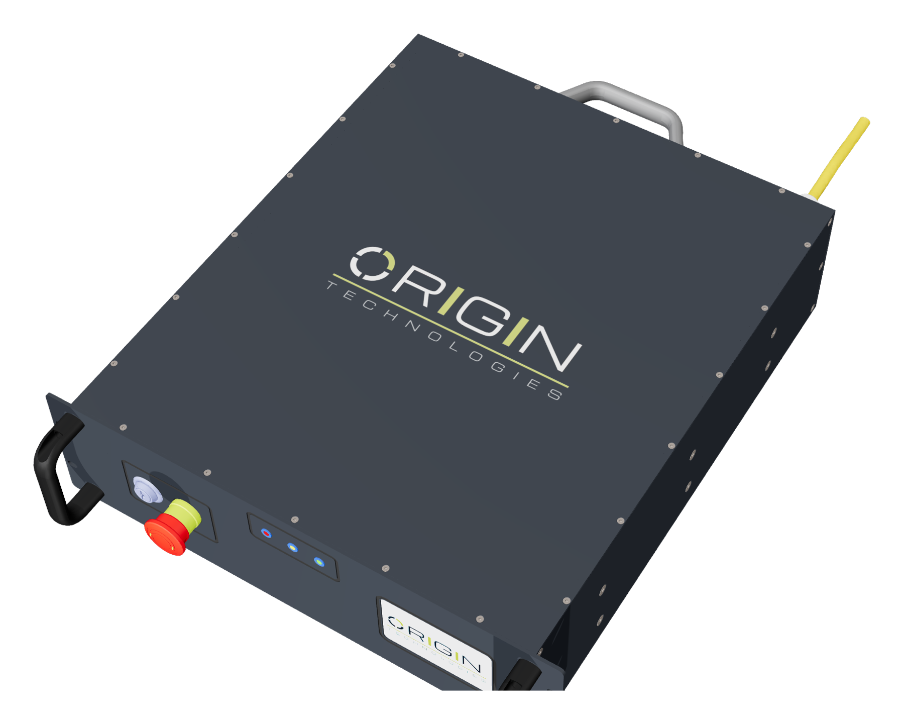 ORGFL3000 top cover with Origin Technologies logo