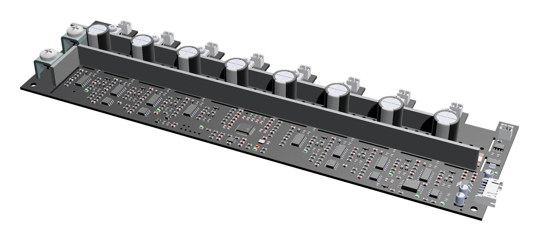 3D render of the laser diode driver card