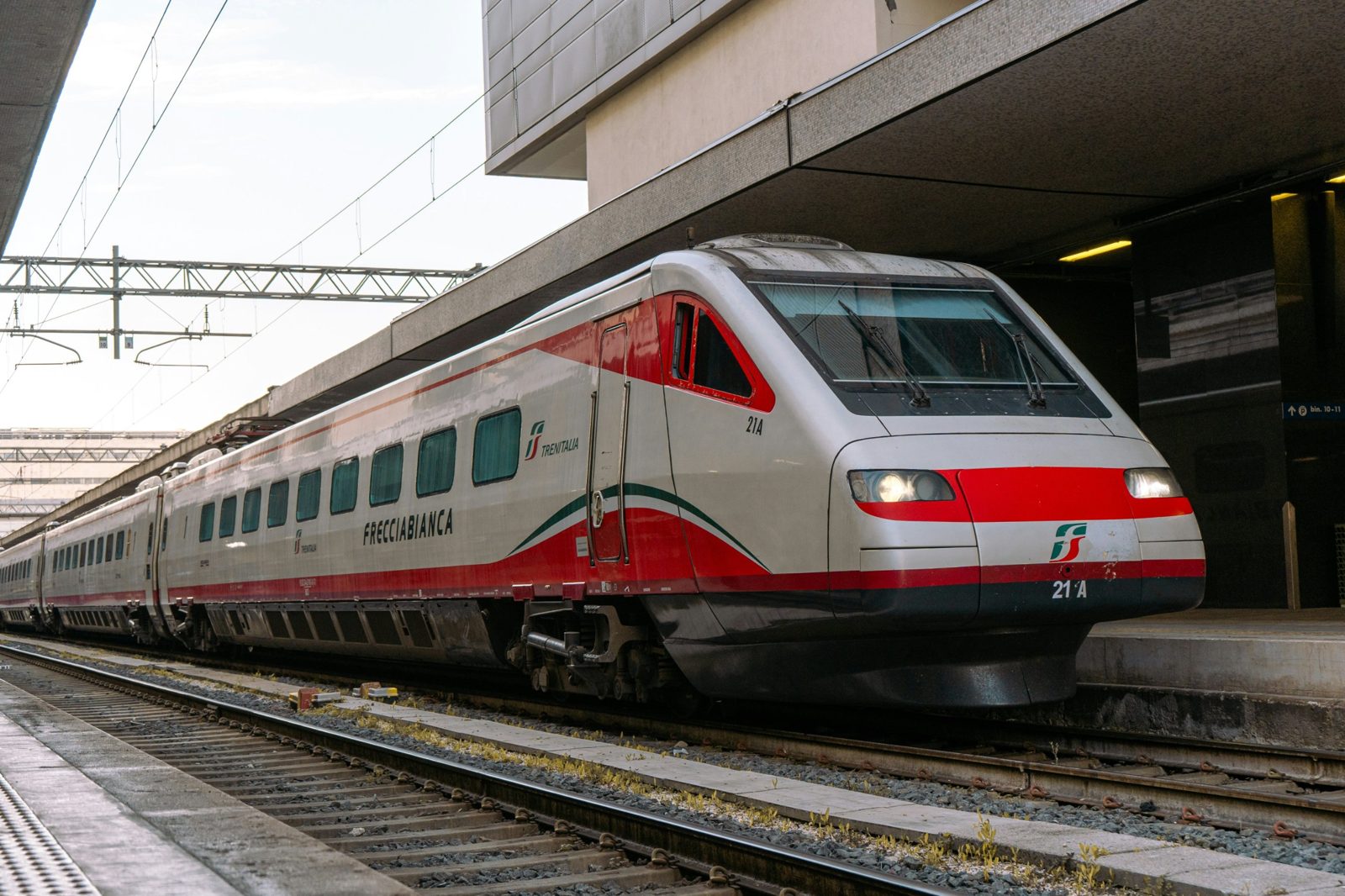 Passenger train at a station