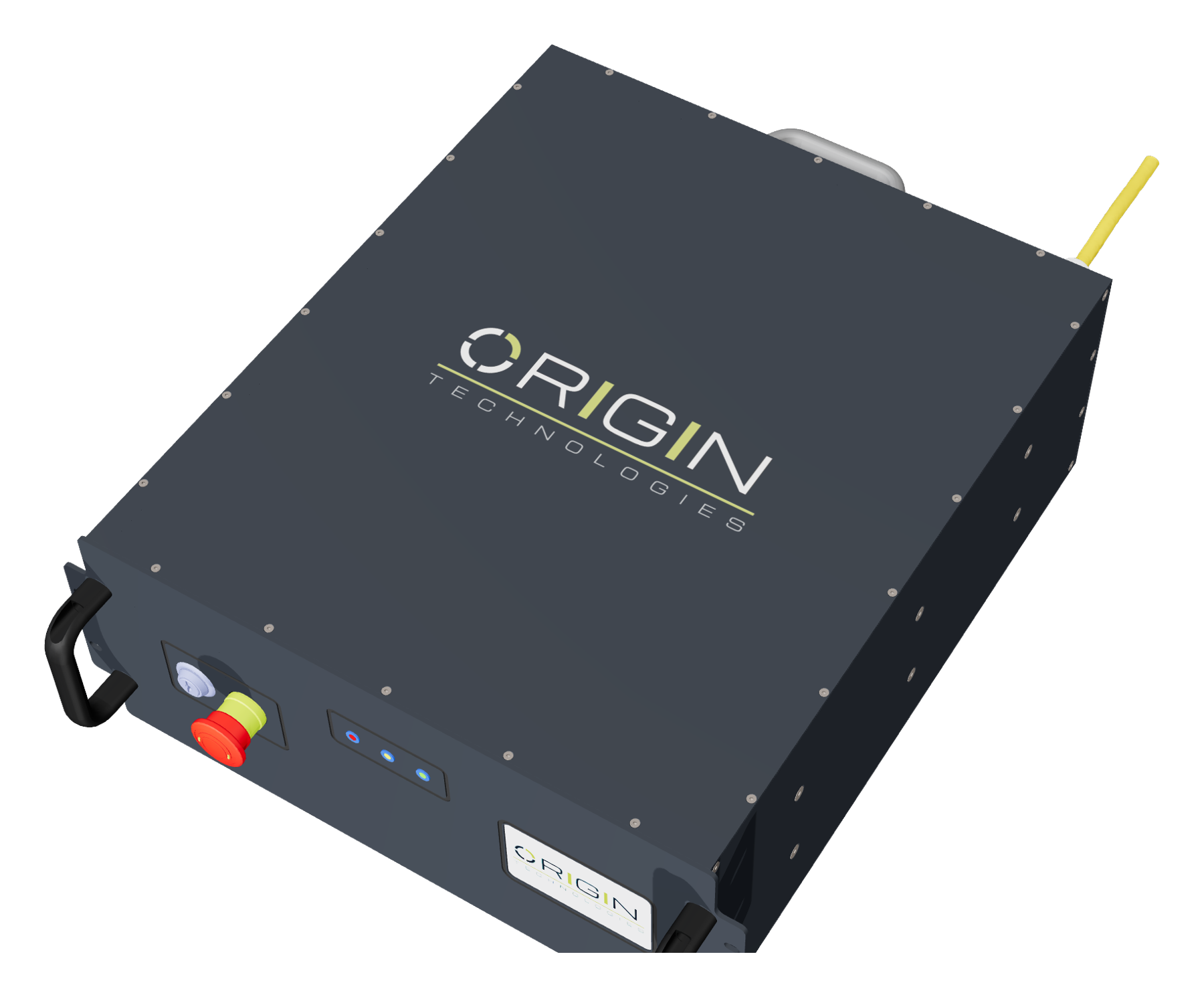 ORGFL5000 top cover with Origin Technologies logo